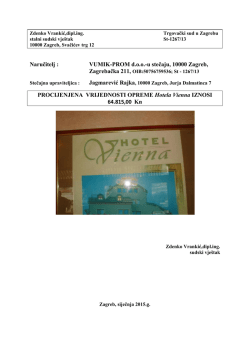 Naručitelj : VUMIK-PROM d.o.o.-u stečaju, 10000