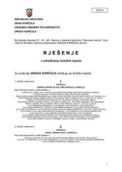 Biračka mjesta na području Grada Korčule