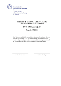 PRIRUČNIK SUSTAVA UPRAVLJANJA