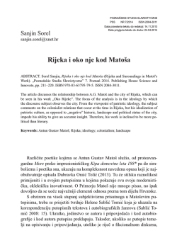 Rijeka i oko nje kod Mato&scaron;a