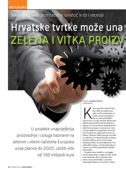 Hrvatske tvrtke može unaprijediti ZELENA I VITKA PROIZVODNJA