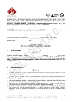 ugovor o upravljanju stambenom zgradom