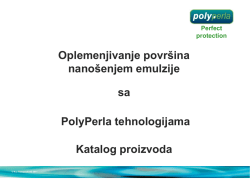 Oplemenjivanje povr&scaron;ina nano&scaron;enjem emulzije sa PolyPerla
