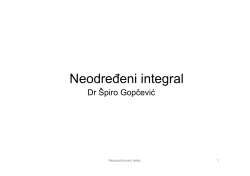 Neodređeni integral