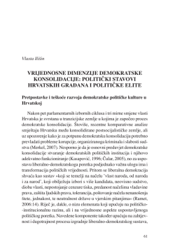 politički stavovi hrvatskih građana i političke elite