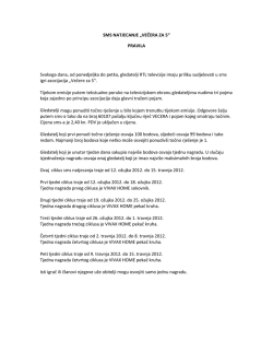SMS NATJECANJE &bdquo;VEČERA ZA 5&ldquo; PRAVILA Svakoga dana, od