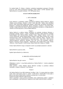 Ogledni Statut - Općina Barilović