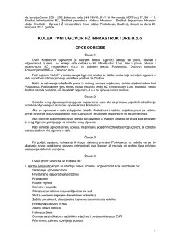 Kolektivni ugovor HŽ Infrastruktura - Sindikat infrastrukture Hrvatskih