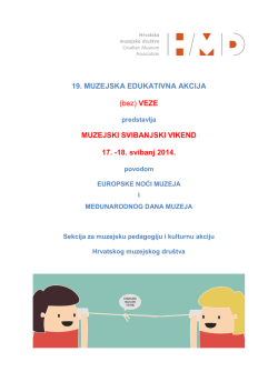 MUZEJSKI SVIBANJSKI VIKEND 17. -18. svibanj 2014.