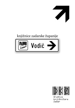 KNJIŽNICE Zadarske županije : vodič
