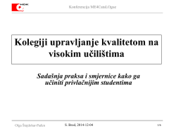 Kolegij Upravljanje kvalitetom