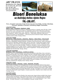 Cijena 12-dnevnog aranžmana iznosi 5950 kn