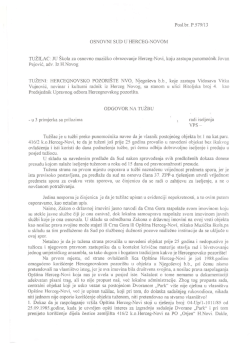 Posl.br. P.579/13 OSNOVNI SUD U HERCEG