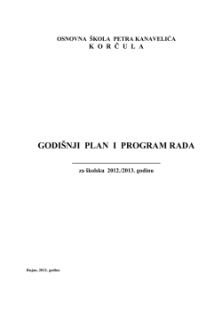 godplan 12-13 gotovo - Osnovna &scaron;kola Petra Kanavelića Korčula