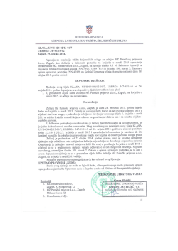 Dopunsko Rje&scaron;enje ARTZU od 19/03/2014
