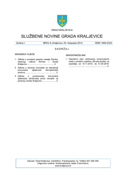 Službene novine Grada Kraljevice broj 6, 3