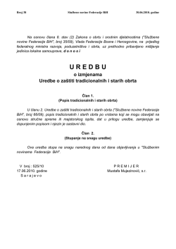 POPIS VEZANIH OBRTA I ZANIMANJA