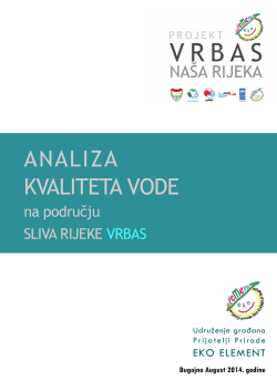 ANALIZA KVALITETA VODE