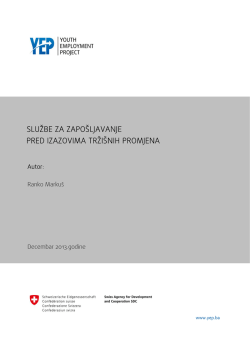 službe za zapo&scaron;ljavanje pred izazovima trži&scaron;nih promjena