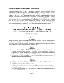 pravilnik o bodovanju - Vlada Kantona Sarajevo