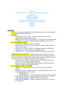 Kultura, Etničke skupina nacije i nacionalne manjine, Dru&scaron;tvo