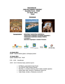 5. Nacionalni dan kulturnog turizma - Program