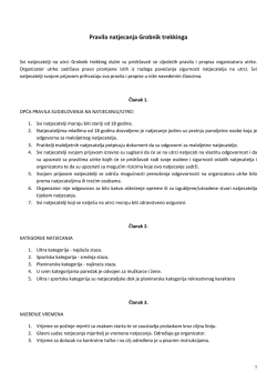 Pravila natjecanja Grobnik trekkinga