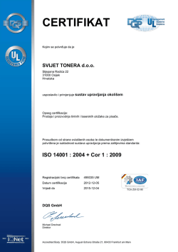 ISO 14001 - Svijet tonera