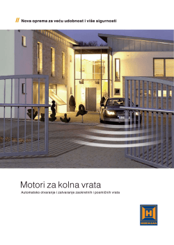 Motori za kolna vrata - Garažna vrata