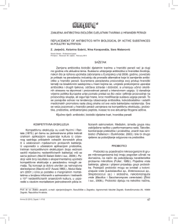 47 zamjena antibiotika biološki djelatnim tvarima u hranidbi