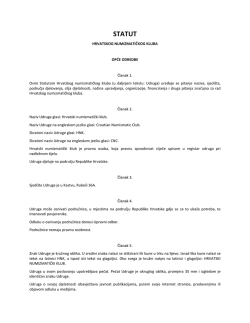 STATUT - Hrvatski numizmatički klub