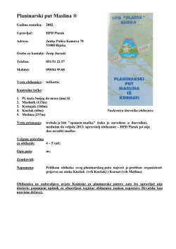 Planinarski put Maslina &reg;