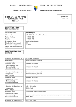 Koviljka &Scaron;pirić - Ministarstvo vanjskih poslova BiH
