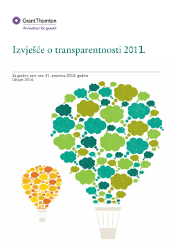 Izvje&scaron;će o transparentnosti 201 .