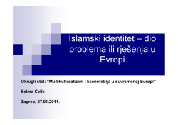 Islamski identitet &ndash; dio problema ili rje&scaron;enja u Evropi