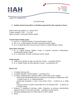 Sažetak zapisnika s 2. sjednice ZO za biolo&scaron;ke opasnosti