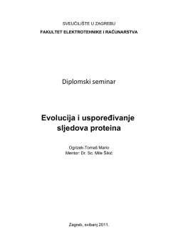 Evolucija i uspoređivanje sljedova proteina
