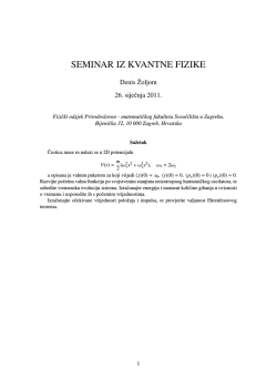 SEMINAR IZ KVANTNE FIZIKE