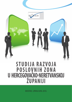 Studija razvoja poslovnih zona u Hercegovačko - RIC - REDAH-a