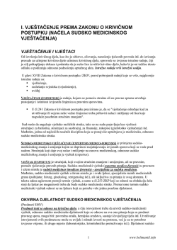 i. vještaĉenje prema zakonu o kriviĉnom postupku
