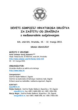 9SimpHDZZ-Druga obavijest - Institut za Medicinska Istraživanja i