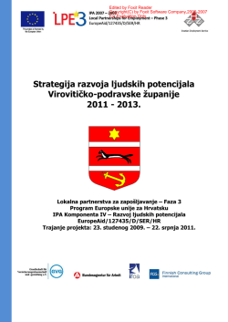 Strategija razvoja ljudskih potencijala Virovitičko