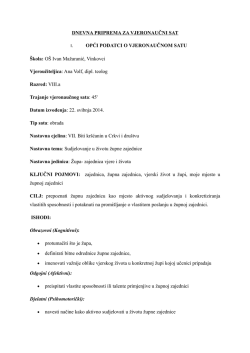 DNEVNA PRIPREMA ZA VJERONAUČNI SAT