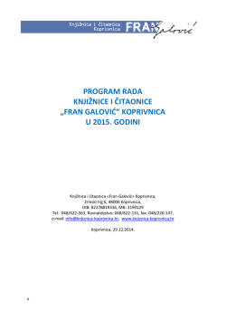 program rada za 2015.