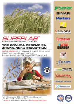 sinar top ponuda opreme za žitomlinsku industriju