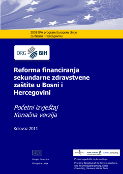 Početni izvje&scaron;taj Konačna verzija