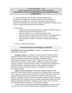 1.1. Razvijanje vjestina potrebnih za odgovorno spolno