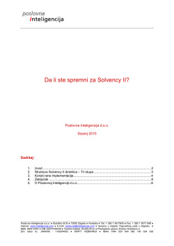 Da li ste spremni za Solvency II?