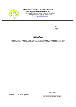 bos - Federalno ministarstvo poljoprivrede, vodoprivrede i šumarstva