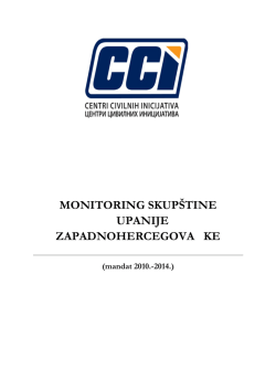 Izvje&scaron;taj monitoringa Skup&scaron;tine ŽZH